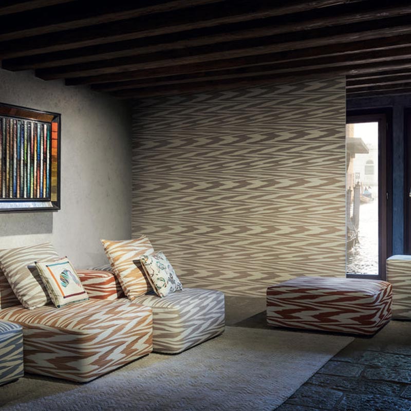 alt="کاغذ دیواری ایتالیایی Missoni Home - FLAMED-ZIGZAG"