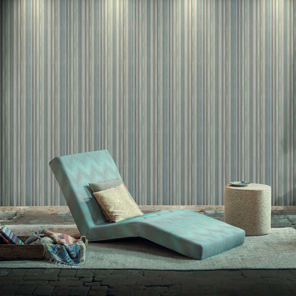 alt="کاغذ دیواری ایتالیایی Missoni Home - STRIPED SUNSET"